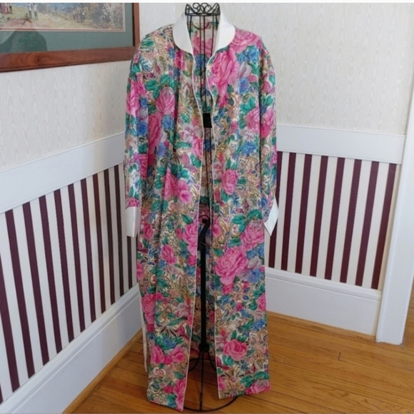 VICTORIA'S SECRET 80s Vintage Duster Robe Size Small - Picture 2 of 6